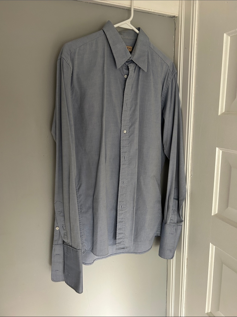 Men's Long-Sleeve Dress Shirt in Light Blue